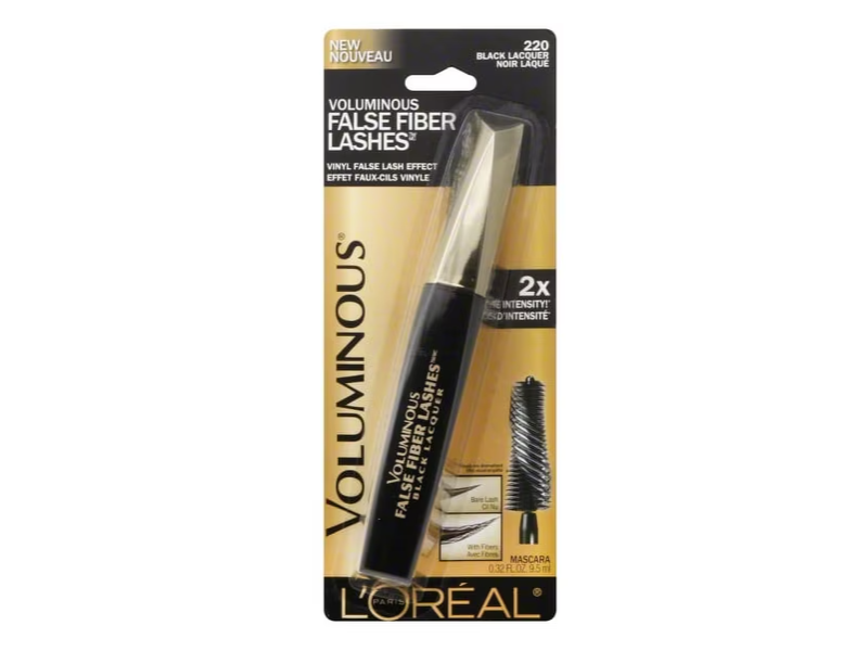 L'Oreal Paris Voluminous False Fiber Lashes Mascara, 220 Black Lacquer, 0.32 fl oz/9.5 mL