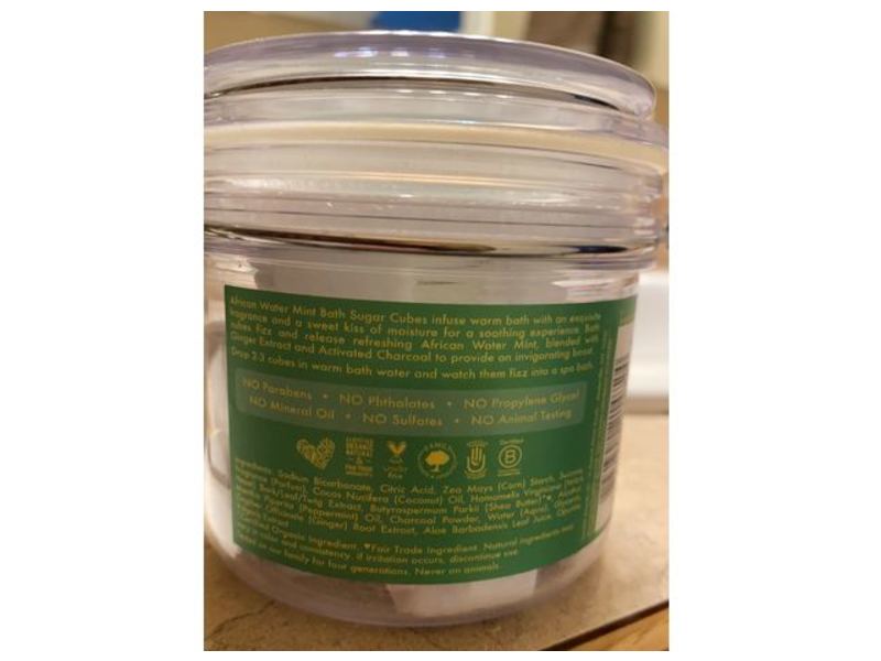 SheaMoisture Bath Sugar Cubes, African Water Mint & Ginger, 7.5 oz/213 g