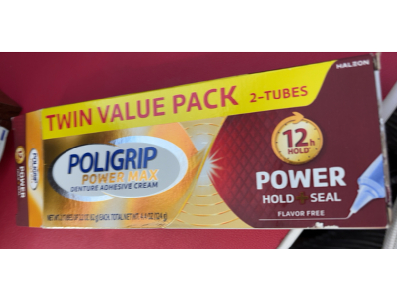 Poligrip Power Max Toothpaste, Hold + Seal, 4.4 oz/124 g