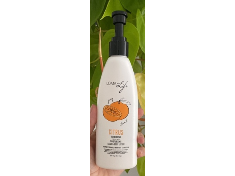 Loma For Life Refreshing Moisturizing Hand & Body Lotion, Citrus, 8 fl oz/237 mL