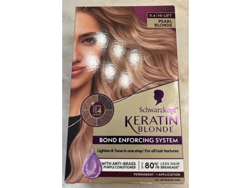 Schwarzkopf Keratin Blonde Permanent Hair Color, 11.4 Hi-Lift Pearl Blonde, 7.1 fl oz