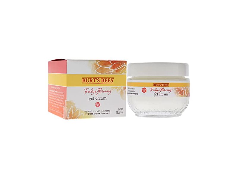 Burt's Bees Truly Glowing Replenishing Gel Cream, Moisturizer with Hydrate and Glow Complex for Normal and Combination Skin, 1.8 Fluid Ounces