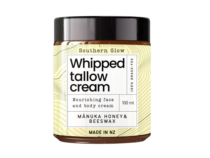 Southern Glow Whipped Tallow Face & Body Cream, Manuka Honey & Beeswax, 100 mL