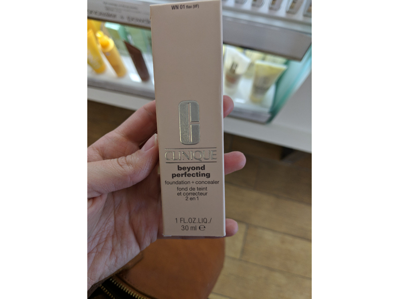 Clinique Beyond Perfecting Foundation + Concealer, WN 01 Flax, 1 fl oz/30 mL