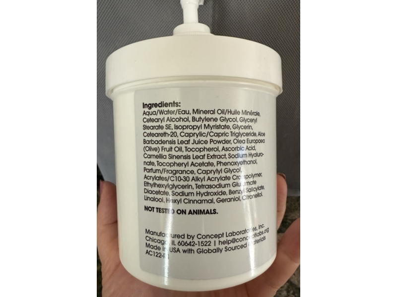 Advanced Clinicals Soothe +Recovery Cream, Aloe Vera, 16 oz/456 g