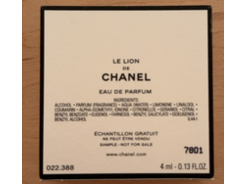 Chanel De Le Lion Eau De Parfum, 0.13 fl oz/4 mL