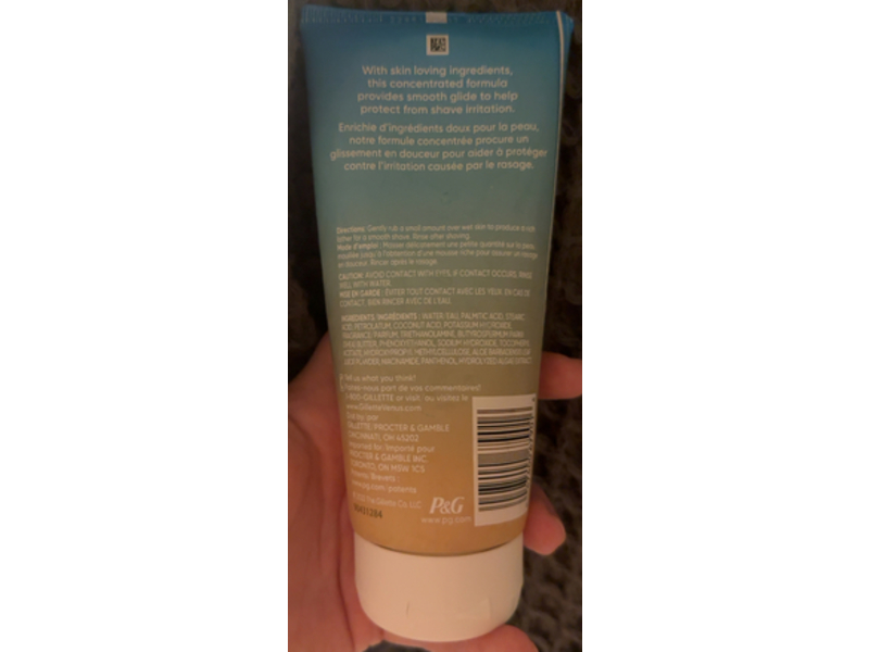 Gillette Venus Shave Cream, Smooth Doux, Aloe, Algae, Niacinamide, 6 fl oz/177 mL