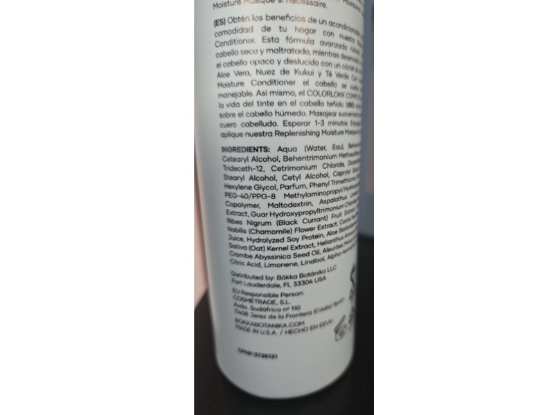 Bokka Botanika Replenishing Moisture Conditioner, 10.1 fl oz/300 mL