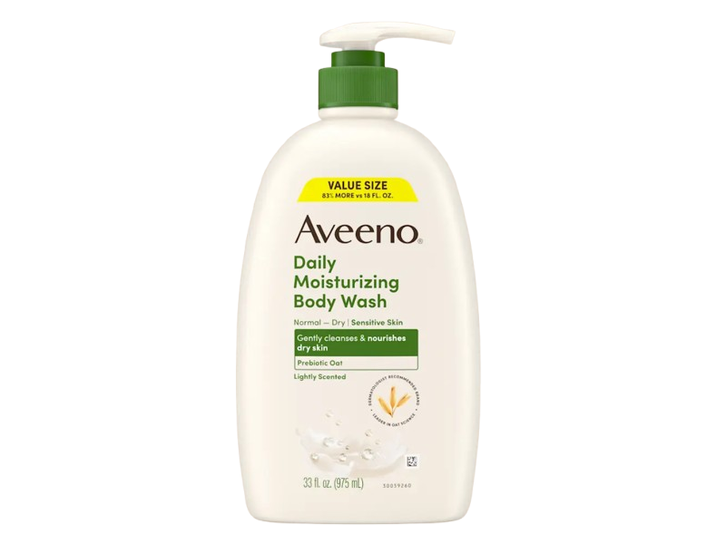 Aveeno Daily Moisturizing Body Wash, Prebiotic Oat, 33 fl oz/975 mL