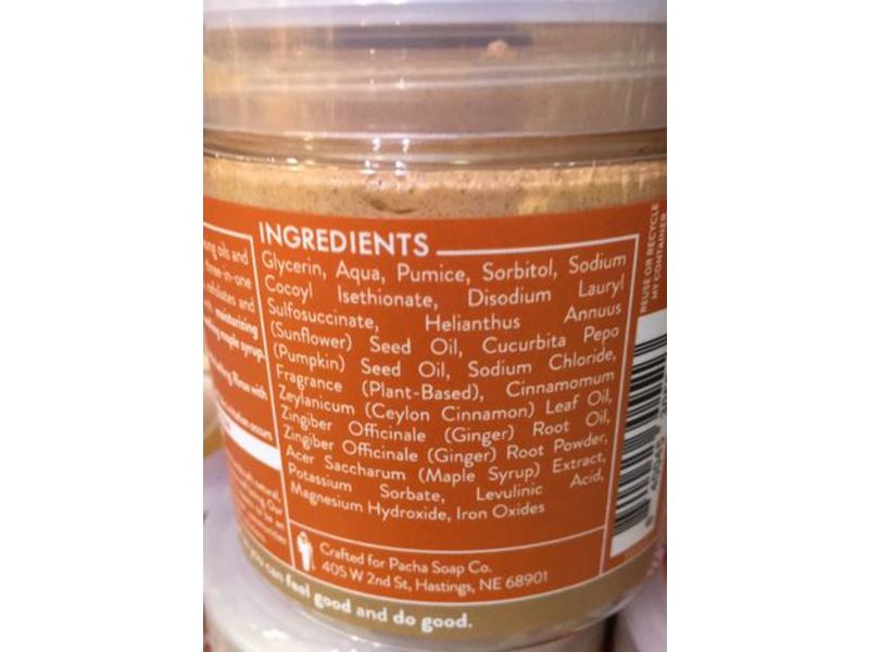 Pacha Soap Co Whipped Soap + Scrub, Pumpkin Spice, 8 oz/227 g