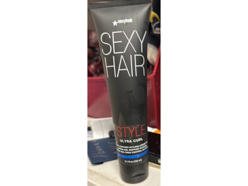 SexyHair Style Ultra Curl Support Styling Creme-Gel, 5.1 fl oz/150 mL