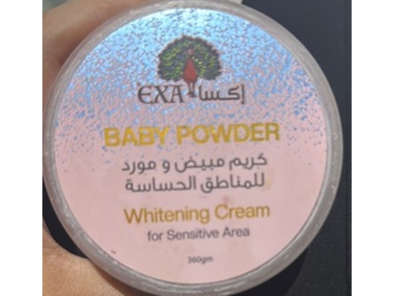 Exa Baby Powder Whitening Cream, 360 g