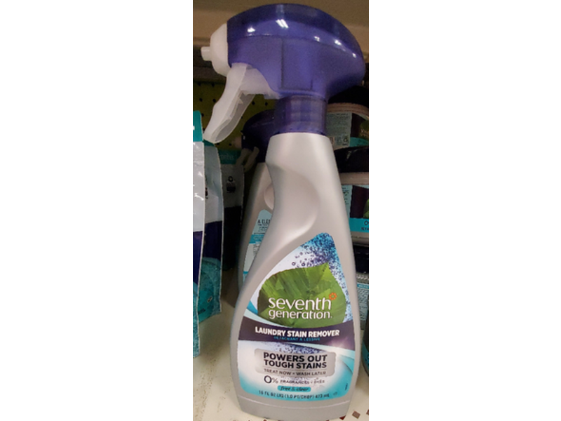 Seventh Generation Laundry Stain Remover, Free & Clear, 16 fl oz/473 mL