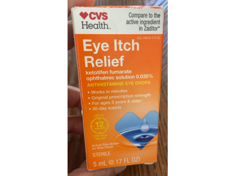 CVS Health Eye Itch Relief Drops, 0.17 fl oz/5mL