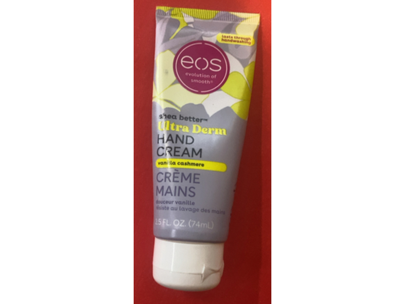 Eos Shea Butter Ultra Derm Hand Cream, Vanilla Cashmere, 2.5 fl oz/74 mL