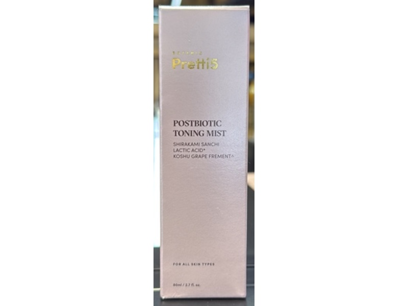 Pretti5 Postbiotic Toning Mist, 2.7 fl oz/60 mL