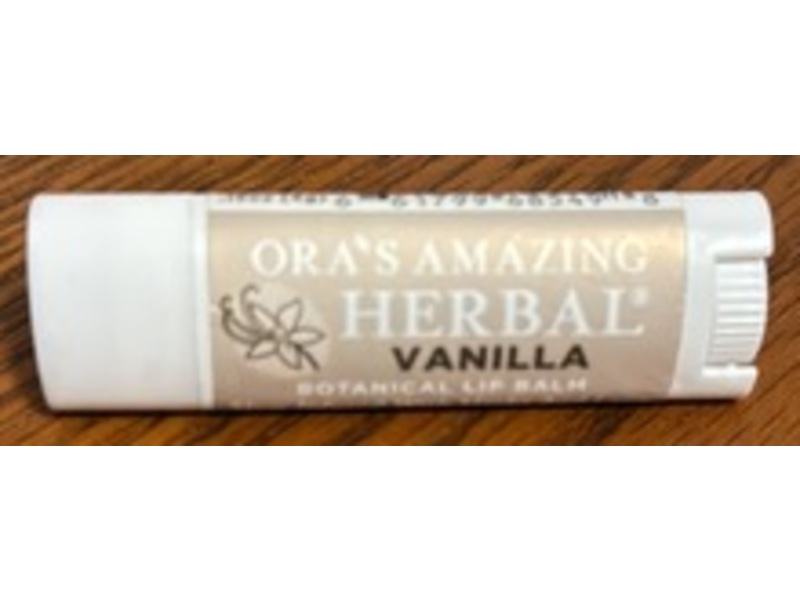 Ora's Amazing Herbal Botanical Lip Balm, Vanilla, 0.16 oz/5 g, Pack Of 2