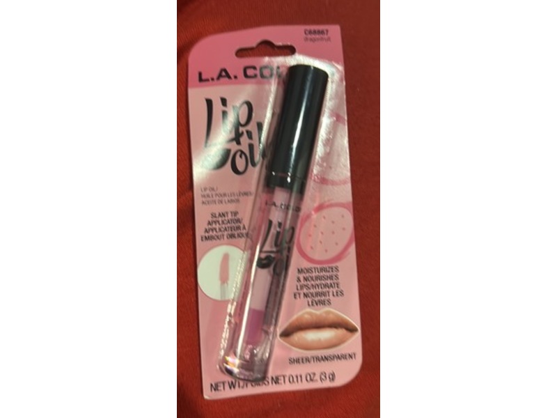 L.A. Colors Lip Oil, Dragonfruit, 0.11 oz/3 g