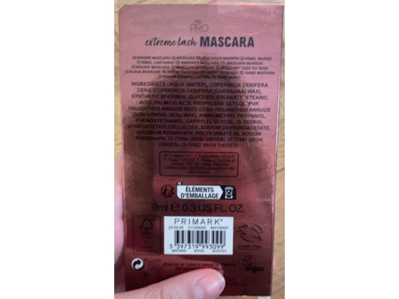 Primark Mascara, Brown, 0.3 fl oz/9 mL