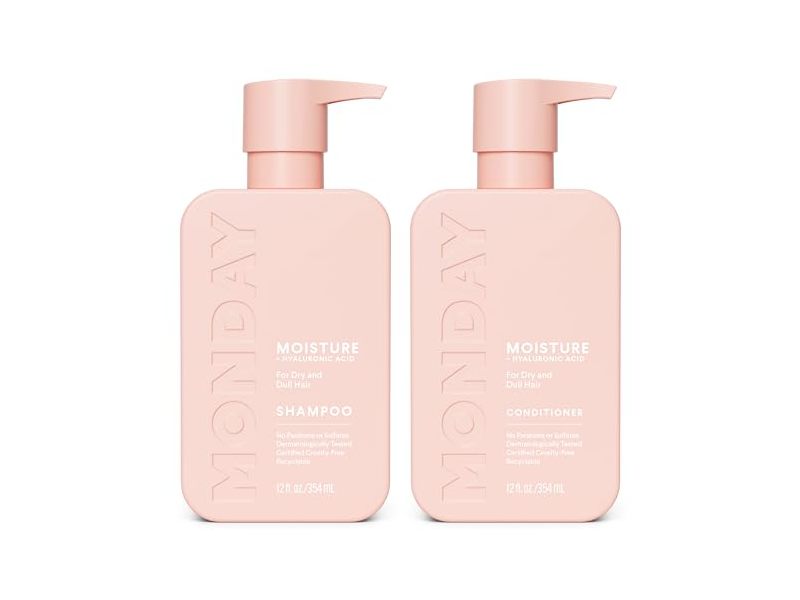 Monday Haircare Moisture Shampoo + Conditioner Set For Dry And Dull Hair, 12 fl oz/354 mL
