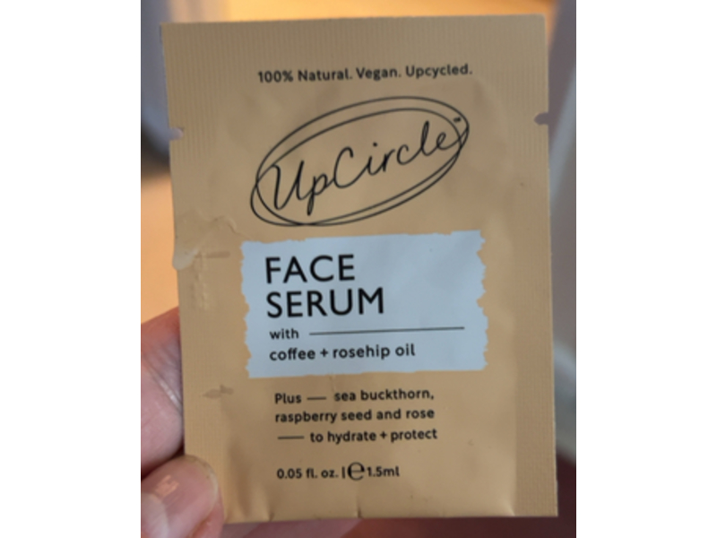 Upcircle Beauty Face Serum, Coffee + Rosehip Oil, 0.05 fl oz/1.5 mL