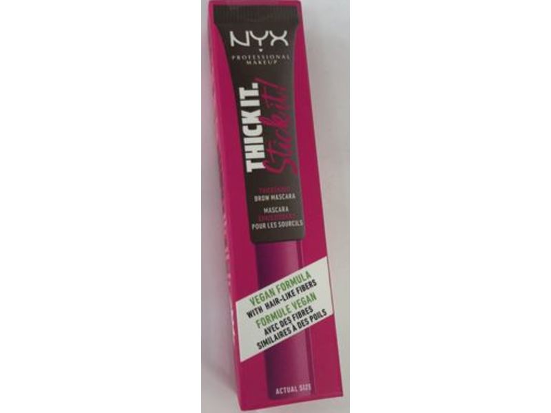 NYX Professional Makeup Thick It Stick It Thickening Brow Mascara Eyebrow Gel, Brunette, 0.03 fl oz