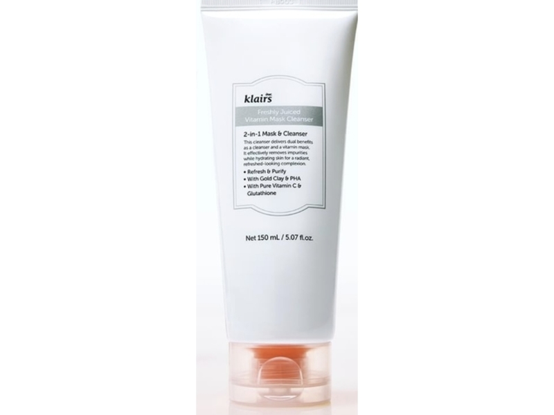 Dear Klairs Freshly Juiced Mask Cleanser, Gold Clay & PHA, 5.07 fl oz/150 mL