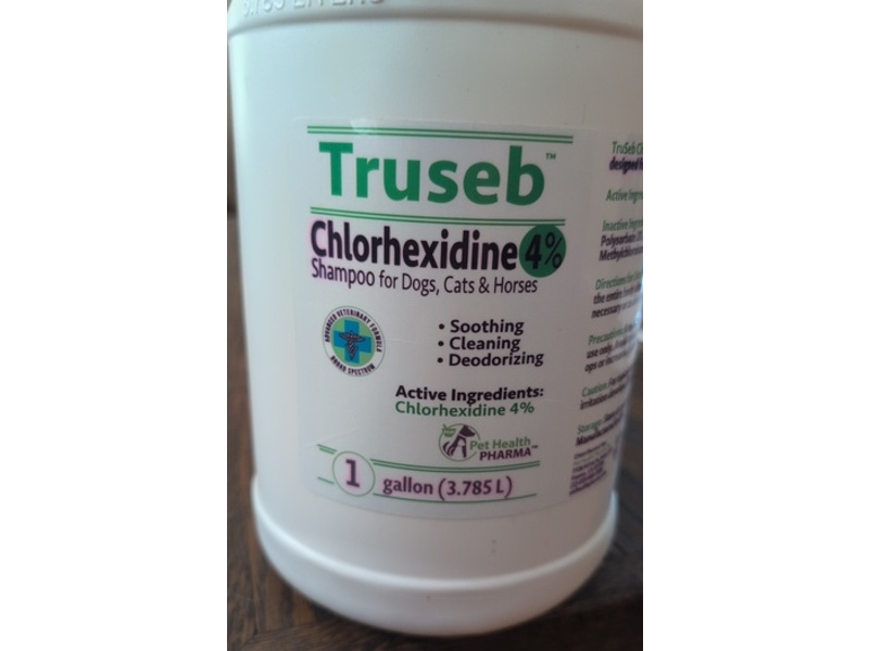 Pet Health Pharma Truseb Pet Shampoo, Chlorhexidine 4%, 3.785 L