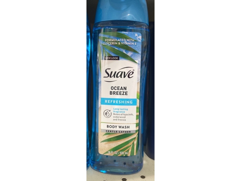 Suave Body Wash, Ocean Breeze, 18 fl oz/532 mL