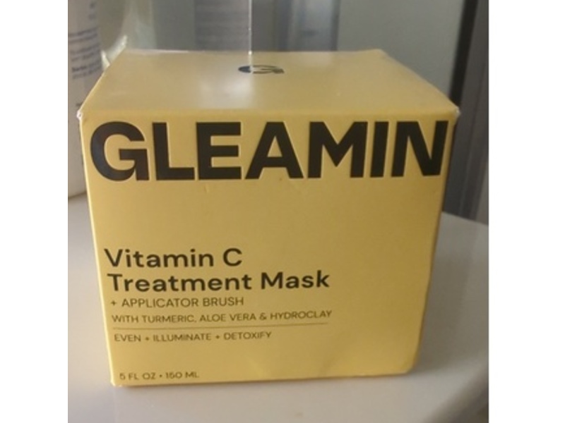 Gleamin Vitamin C Clay Mask, Turmeric + Aloevera & Hydroclay, 5 fl oz/150 mL
