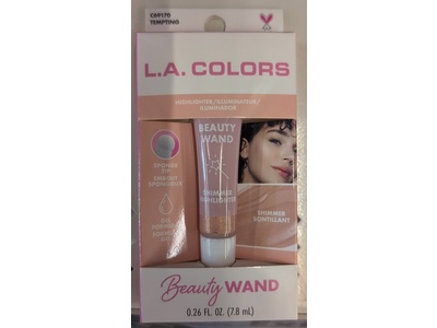 L.A. Colors Beauty Wand Shimmer Highlighter, Tempting, 0.26 fl oz/7.8 mL