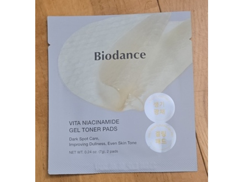 Biodance Vita Niacinamide Gel Toner Pads, 0.24 oz/7 g, 2 Count
