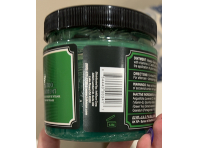 Inkeeze Green Tattoo Ointment, 16 oz/454 g