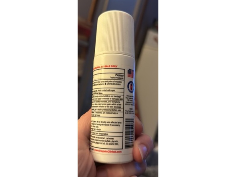 Stopain Clinical Pain Relief Roll On, 3 fl oz/88 mL