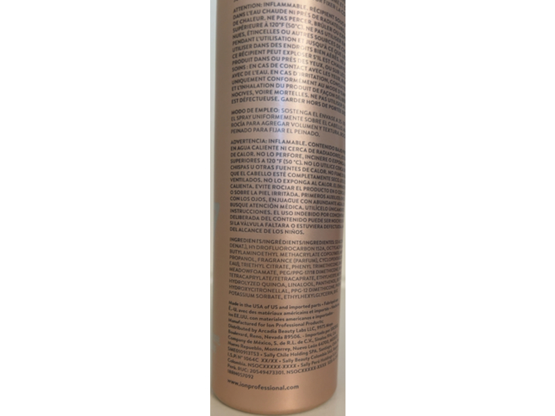 Ion Volumizing Freezing Spray, 10 oz