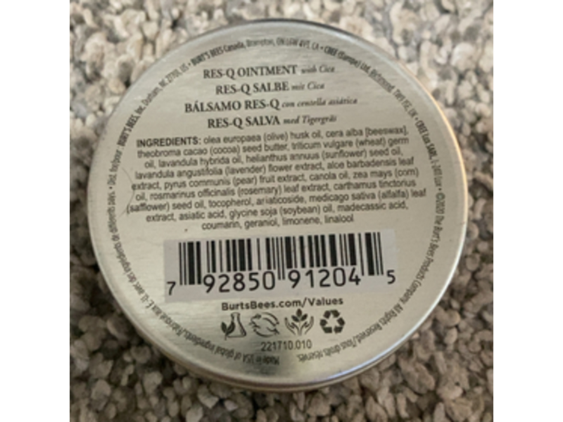 Burt's Bees Res-Q Ointment, Cica Soothing, 0.6 oz/17 g