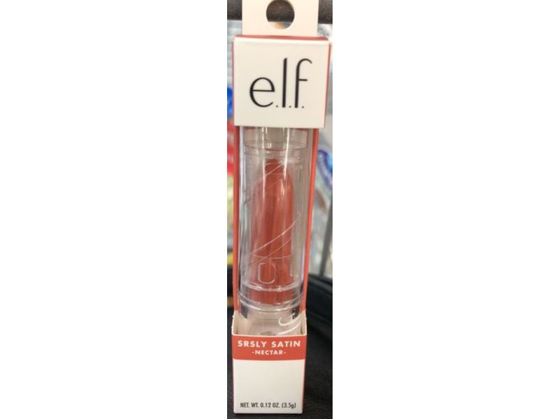e.l.f. Cosmetics Srsly Satin Lipstick, Nectar, 0.12 oz