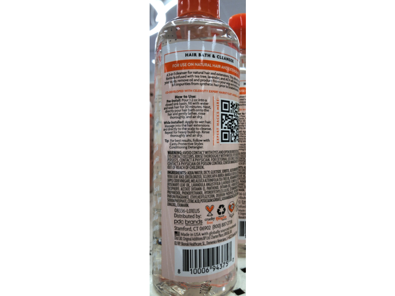 Cantu Protective Styles Hair Bath & Cleanser, Apple Cider + Vinegar + Aloe, 10fl oz/296 mL