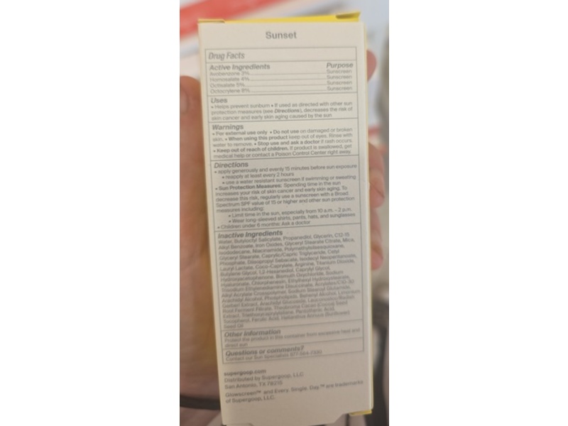 Supergoop! Glow Screen Sunscreen, SPF 40, Sunset Deep Bronze, 1.7 fl oz/50 mL