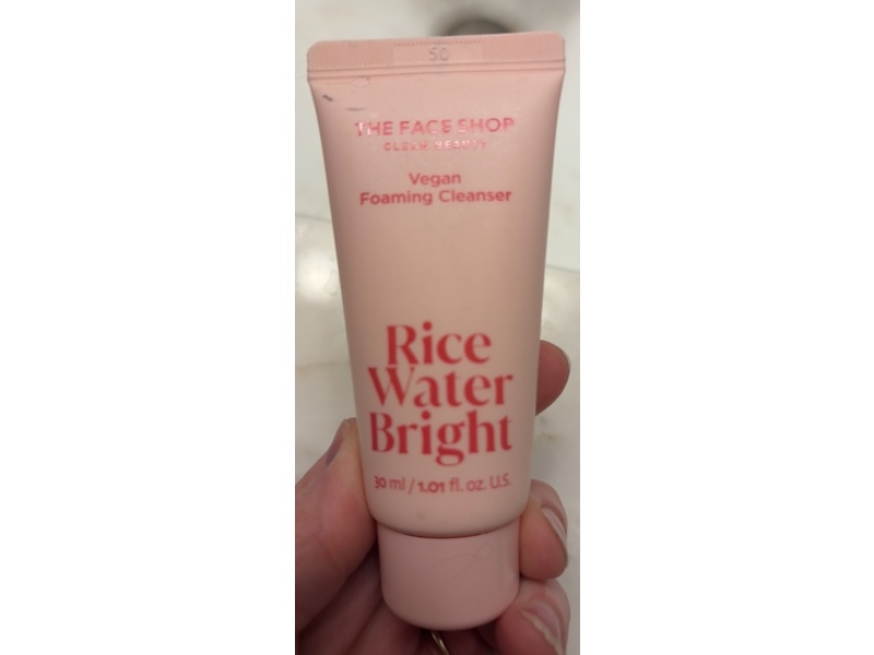 The Face Shop Foaming Cleanser, Rice Water Bright, 1.01 fl oz/30 mL