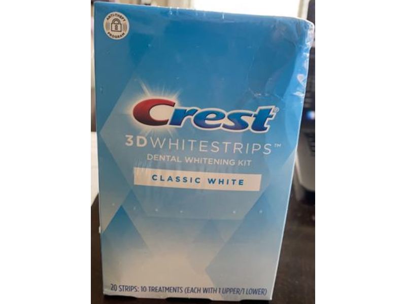 Crest 3D Whitestrips Dental Whitening Kit, Classic White, 20 Count