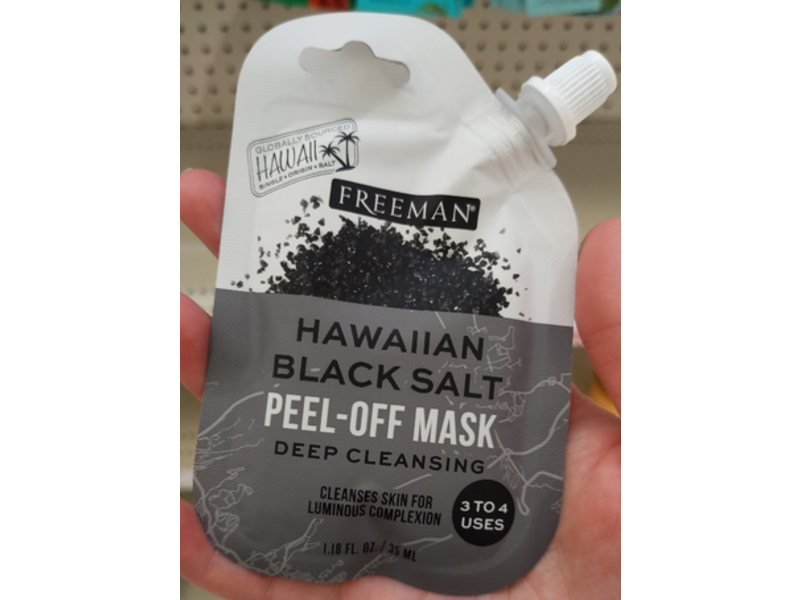 Freeman Deep Cleansing Peel-Off Mask, Hawaiian Black Salt, 1.18 fl oz/35 mL