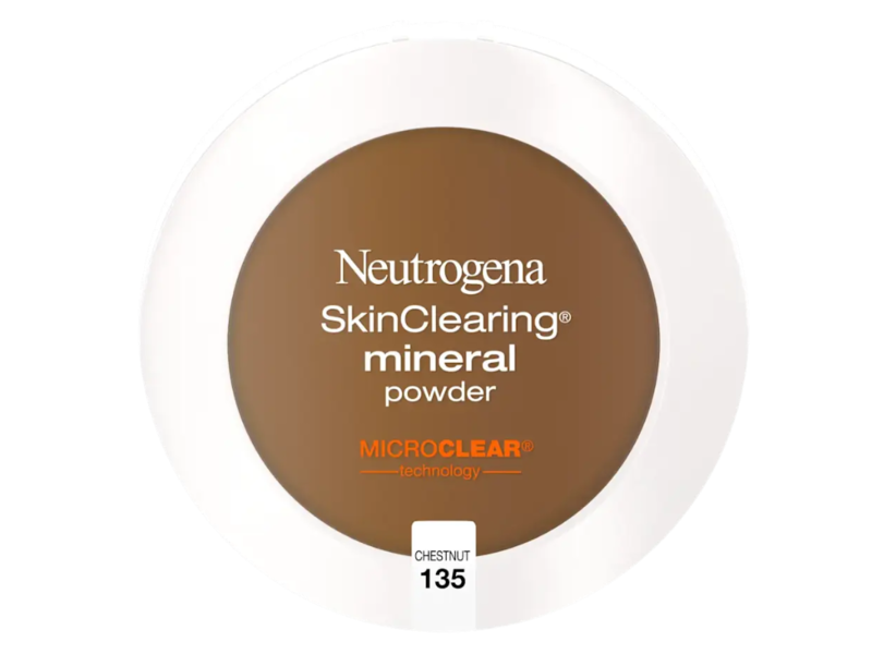 Neutrogena Skin Clearing Mineral Powder, Chestnut 135, 0.38 oz/11 g