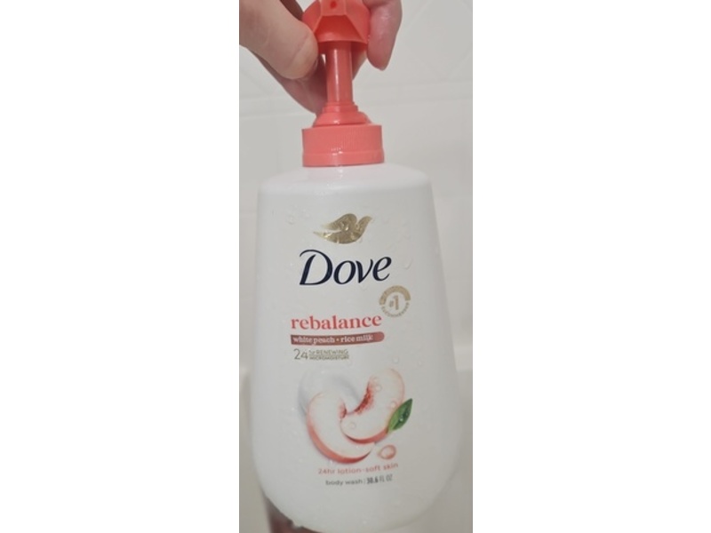 Dove Rebalance Body Wash, White Peach + Rice Milk, 30.6 fl oz