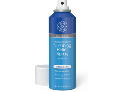 DCH Labs Maximum Strength Numbing Relief Spray, 5% Lidocaine, 5 oz/142 g