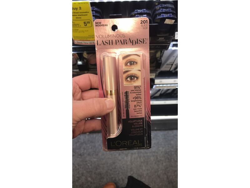 L'Oreal Paris Voluminous Lash Paradise Washable Mascara, Black, 0.28 fl o