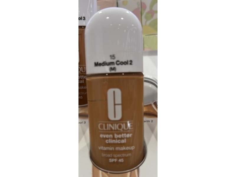 Clinique Even Better Clinical Vitamin Makeup, SPF 45, Medium Cool 3, 1 fl oz/30 mL