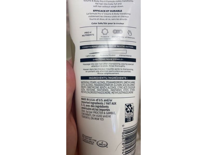 Pantene Pro-V Volume & Body Conditioner, 10.4 fl oz/308 mL