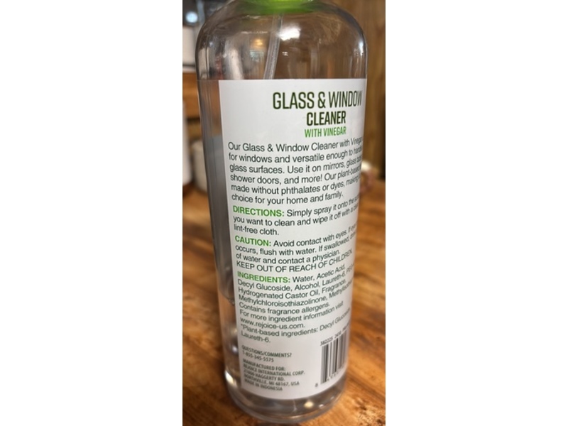 Homebright Glass & Window Cleaner, Vinegar, 16.9 fl oz/500 mL