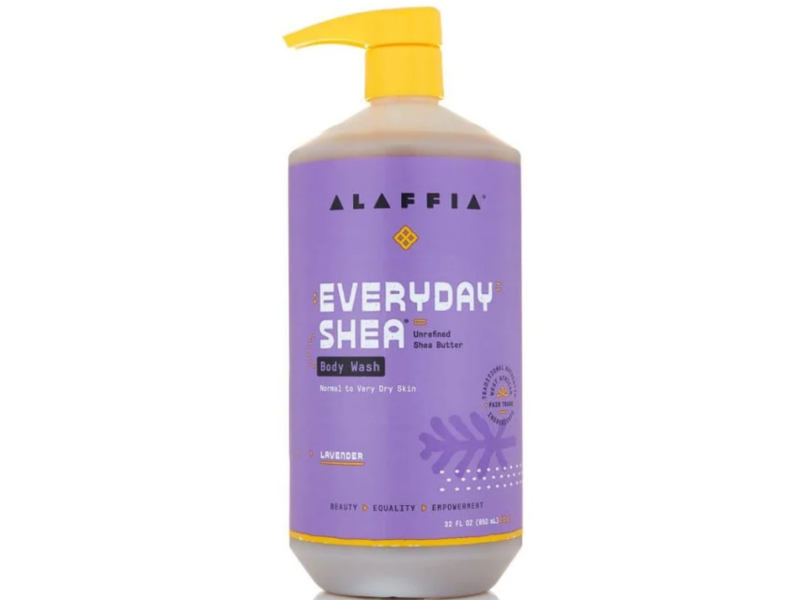 Alaffia Everyday Shea Body Wash, Lavender, 32 fl oz/946 mL